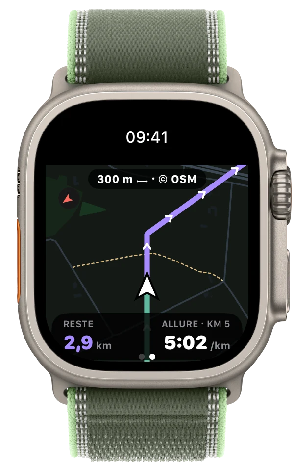 Un parcours guidé sur la carte de l'Apple Watch